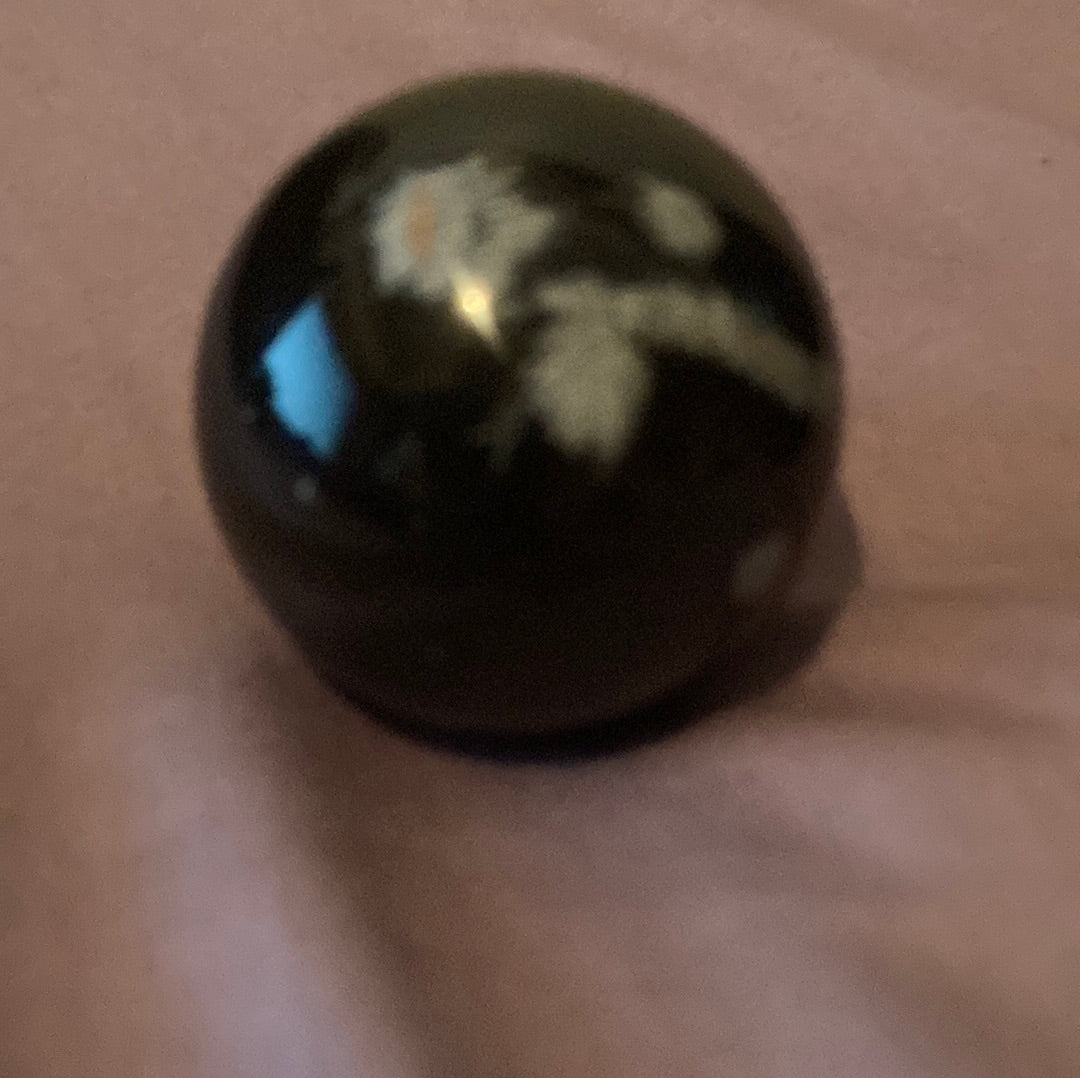 Snowflake obsidian ball big