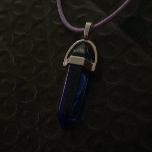 Royal blue bullet necklace